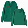 thumbnail image 4 of Towmus Women Cute Giaphics Full Zip Up Hoodie Cotton Jacket with Pockets Aesthetic Sweatshirt, 4 of 4