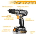 thumbnail image 4 of DEKOPRO 20V Cordless Drill Set, Electric Power Drill with 3/8 Inch Keyless Chuck 18+1 Positions, 4 of 11