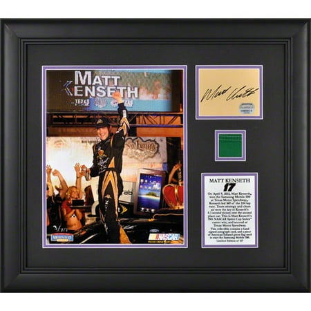 Matt Kenseth Framed Photograph | Details: 8x10, 2011 Samsung Mobile 500 at Texas Motor Speedway , Autographed Card, Flag, Limited Edition of 117