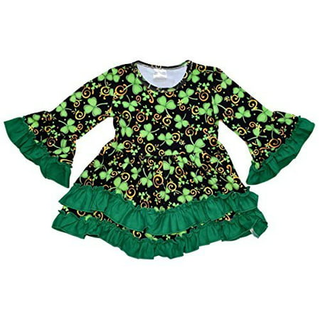 Unique Baby Girls St Patrick's Day Luck of the Irish Dress (4T/M, Green)