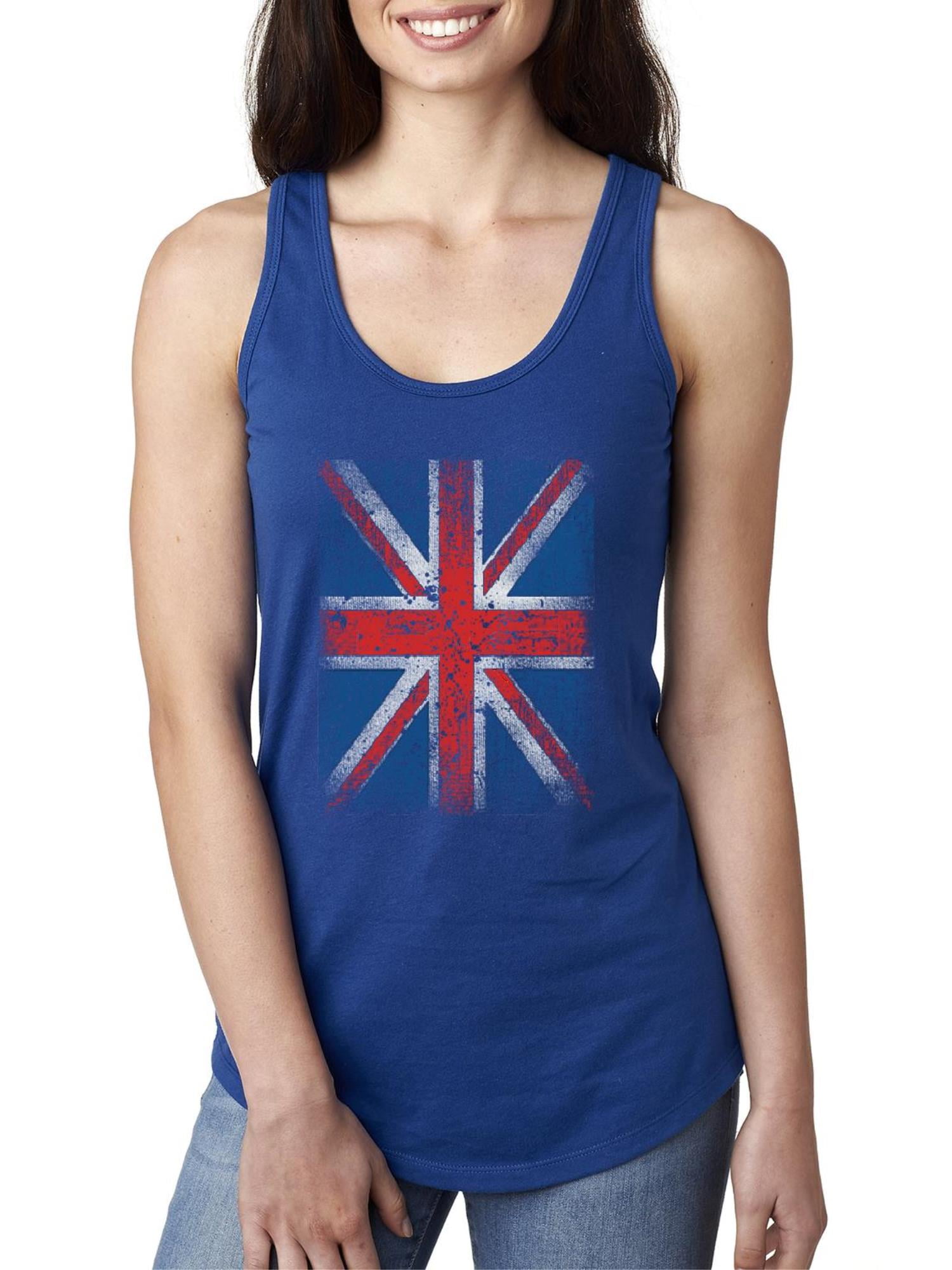 IWPF Womens Union Jack British Flag Racerback Tank Top