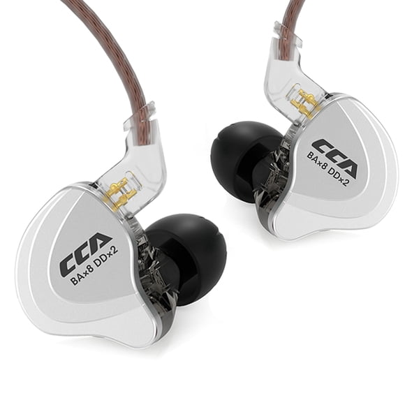 CCA C10 in Ear Monitor Headphone 10 Hybrid Drivers Wired Earbud 4BA 1DD HiFi IEM Earphones Stereo Noise Isolating Earphone with D