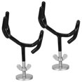 thumbnail image 1 of LEEYNEER Fishing Pole Storage Rack Steel Black 2Pcs, 1 of 8