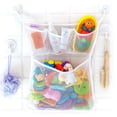 thumbnail image 3 of Almacenamiento de juguetes de baño para bebé, soporte colgante para juguetes de baño con ventosa y ganchos adhesivos, cesta de ducha de malla de 35,6 x 50,8 cm para juguetes de baño, 3 of 5