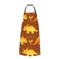 thumbnail image 2 of Lsque Dinosaurs and Leaves Waterproof Apron Chef Aprons for Men Heavy Duty Chemical Work Apron Extra Long Grilling Aprons with Adjustable Bib Apron, 2 of 9