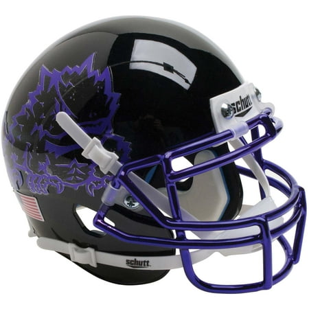 TCU Horned Frogs Schutt Black Chrome Mini Football Helmet