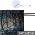 thumbnail image 5 of Deer Kitchen Curtain Valances Forest Pine Tree Nature Night Scenery Safari Hunting Window Valance for Bedroom Bathroom Living Room Dining Room Valances Set 54 by 18 in, 1 Panel, 5 of 6