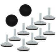 12pcsM10 x 30 x 50mm Screw on Furniture Glide Leveling Feet Adjustable Leveler Pad for Chair Industrial Machine Desk Leg