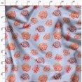 thumbnail image 3 of Soimoi Blue Poly Georgette Fabric Rose Floral Decor Fabric Printed Yard 52 Inch Wide, 3 of 6