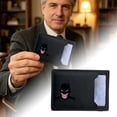 thumbnail image 2 of Leather Bat Wallet for Men Personalized Hero Mask Design Bat Card Bag Multifunction Man Bat Billfold(Black), 2 of 6
