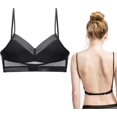 thumbnail image 2 of Sujetador de realce cómodo con espalda baja Sujetador tipo bralette de encaje Malla de lunares Ultra fino, 2 of 4