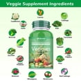 thumbnail image 4 of Whole Food Fruits & Veggies Supplement – 30 Servings (90 Capsules) | Daily 3 Caps = 5 Servings of Fresh Produce | Natural Nutrition for Adults & Kids, 4 of 9