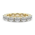 thumbnail image 2 of Oval Shape Lab Grown Diamond Kendall Milgrain Eternity Ring For Women | 4 Carat IGI Certified 14K Yellow Gold | FG-VS Quality Friendly Diamonds Eternity Ring Size 7, 2 of 5