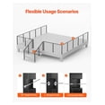 thumbnail image 5 of Cable Railing Post, 36x2x2 Inch Stair Railing Post, with Pre-Drilled 30° Angled Holes, Stainless Steel Cable Rail Post with Horizontal and Curved Bracket, 1-Pack, Black, 1JZLGZXHS914YIVIS001V0, 5 of 9