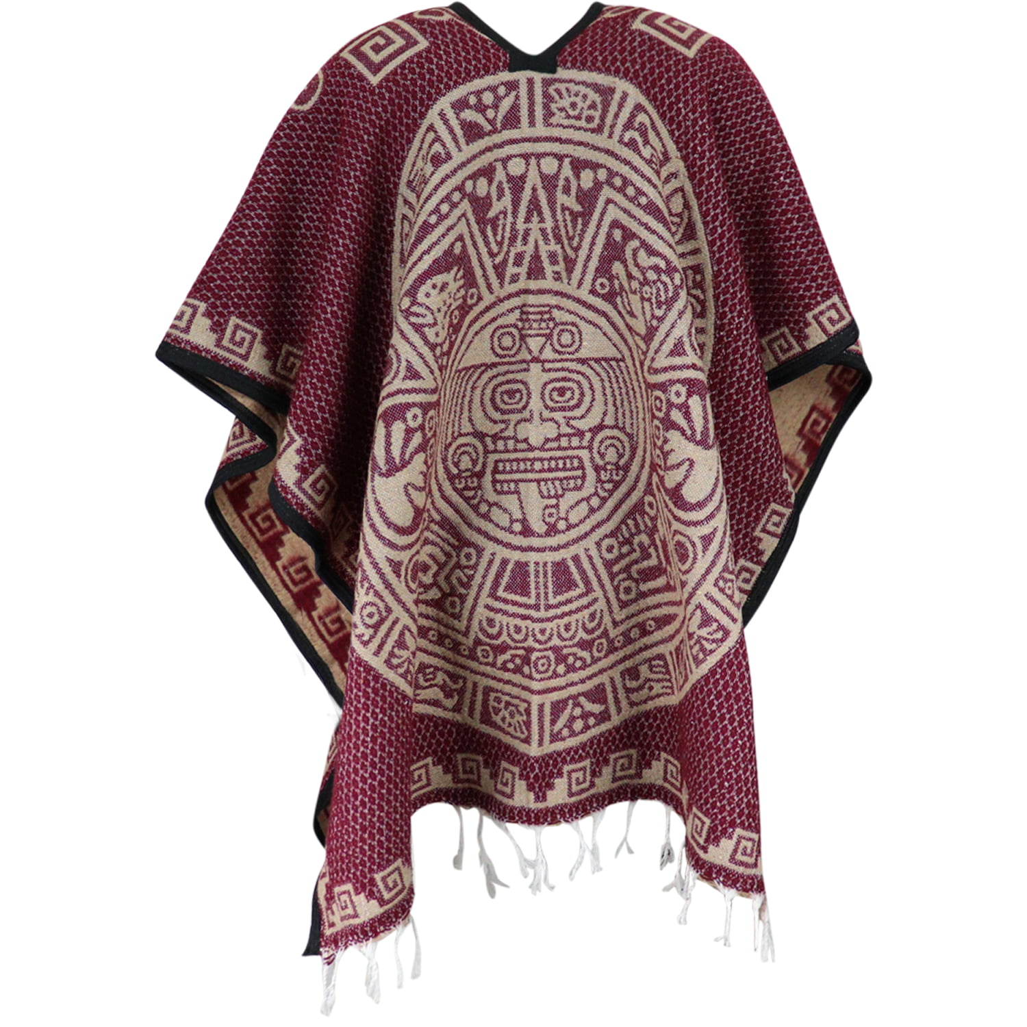 ShirtBANC Mexican Serape Poncho Cowl Cape Aztec MULTIPLE STYLES Made in Mexico 