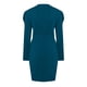 thumbnail image 5 of Vestido de fiesta de otoño e invierno para mujer, Sexy, con escote en V, liso, adelgazante, de manga larga, con pliegue en la espalda y nalgas Fridja  NMB3339, 5 of 8