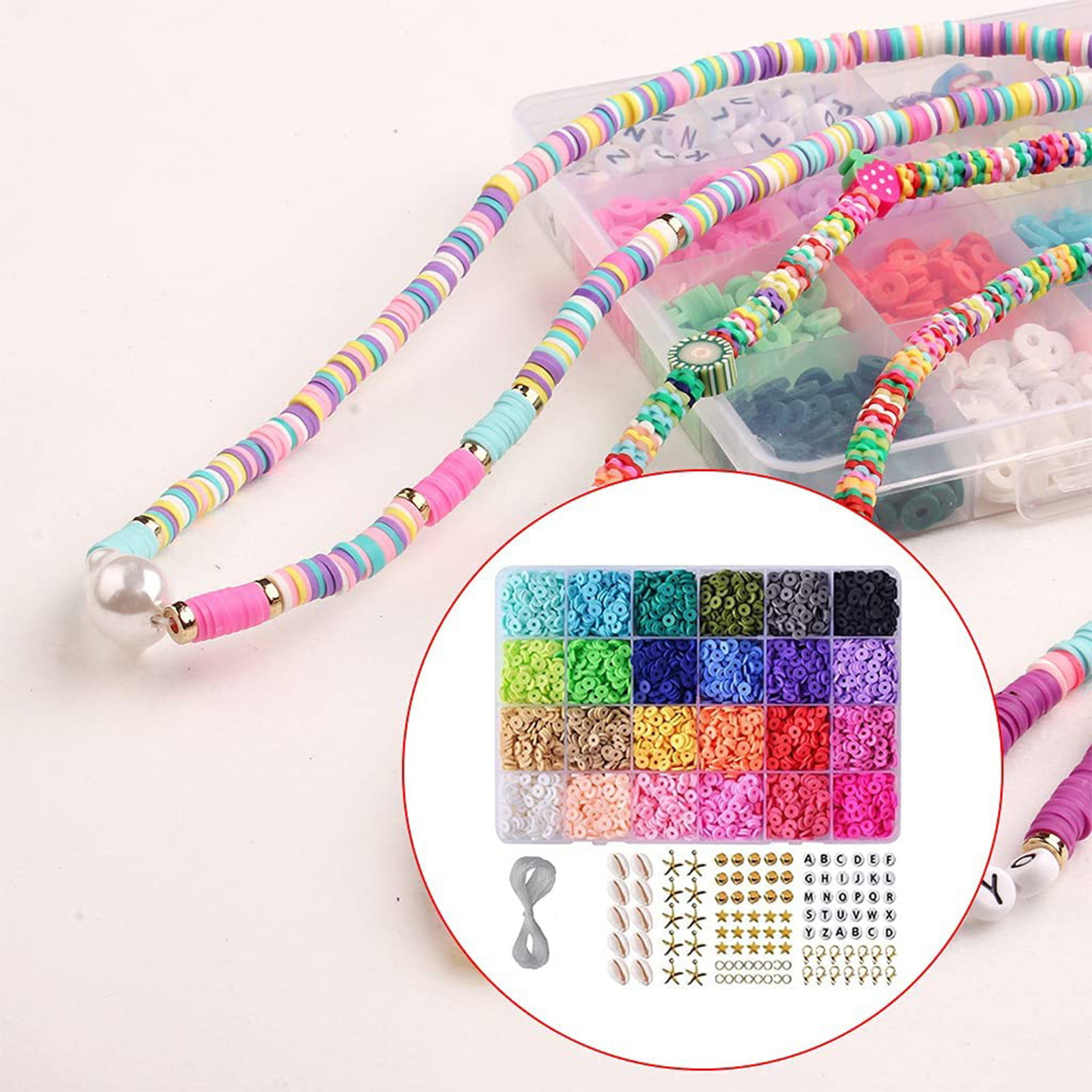40/80Pc 8/6mm Transparent Acrylic Beads for DIY Jewelry Making Necklace Bracelet 