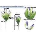 thumbnail image 6 of 12 Pcs Artificial Plants Outdoor, 17.7" Tall Artificial Faux Flowers Outdoor Fake Plants UV Resistant, Lifelike Fake Flowers Plastic Greenery for Porch Garden Patio Decor, 6 of 6