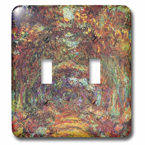 3dRose, Monet - Rose Way In Giverny, double toggle switch