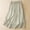Green, variant on Women's Light Fabric Drawstring Elastic Waist Midi Skirt, Solid Color Layered A-Line Flowy Long Skirt Yellow 2XL