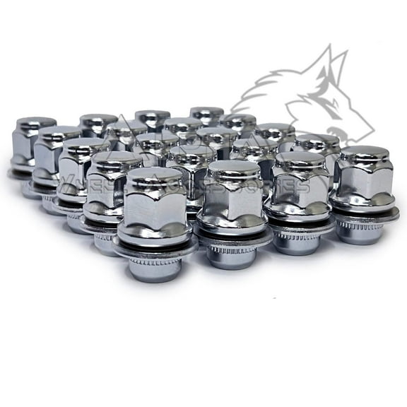 20 OEM Factory Lug Nuts Chrome For Toyota Lexus 12x1.5 Fits Mag/Flat Seat Wheel
