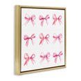 thumbnail image 3 of Stupell Industries Pink Bow Pattern Beauty & Fashion Painting Gold Floater Framed Art Print Wall Art, 25 x 25, 3 of 9