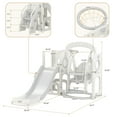 thumbnail image 4 of Toddler Slide and Swing Set, Kids Climber Slide Play Set with Basketball Hoop, Toddler Playground Indoor Layground Slide Playset, 4 of 8