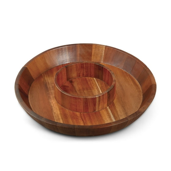 Gibson Home EcoFriendly Acacia Wood Chip and Dip Tray