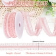 thumbnail image 2 of 1Roll 10 Yards/9.14m Double Ruffle Lace Trim Pink (20mm) Wide Ruffle Stretch Elastic Edging Trim Pleated Fabric Lace Ribbon for DIY Dress Headwear Decoration and Gift Wrapping, 2 of 7