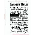 thumbnail image 3 of Farming Rules The Good Life Decals Wall Sticker Vinyl Lettering Wall Art, 23x15-inch, Black, 3 of 5