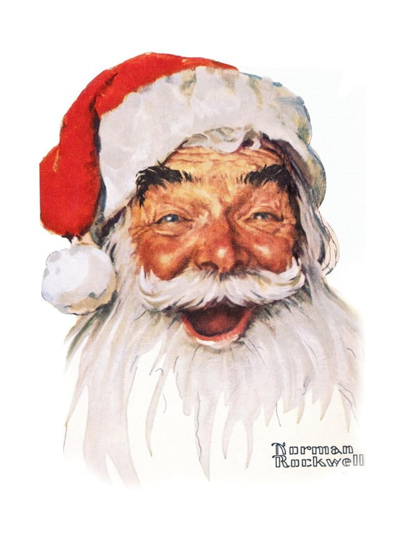 Santa Claus Traditional Christmas Figurative Art Print Wall Art By