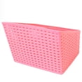 thumbnail image 3 of Imitación Ratán Diseño Cosméticos Mando A Distancia Caja Almacenaje Cesto - Rosa, 17.3 x 13.4 x 13.7 cm (L*An*Al) Unique Bargains Caja de Almacenamiento, 3 of 7