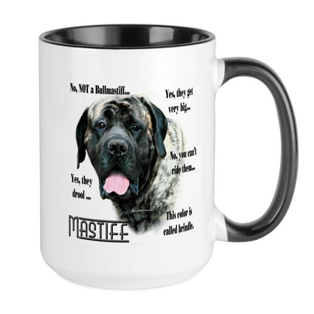 

CafePress - Mastiff(Brindle)FAQ Large Mug - 15 oz Ceramic Large Mug