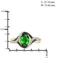 thumbnail image 4 of 3 1/2 Carat T.G.W. Chrome Diopside And Black & White Diamond Accent 14k Gold Over Silver 3-Piece Jewelry set, 4 of 7