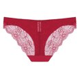 thumbnail image 2 of Women's Plus Size Panties Low-Rise Sexy Airy Lingerie Hipster Lace Briefs Burgundy M, 2 of 5
