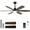 86Brown, variant on Ayaoty Ceiling Fans with Lights, 52 Inch Ceiling Fan with Light and Remote, 3CCT Dimmable, 6 Speed Reversible DC Motor,5 Blades Modern Brown Ceiling Fan for Bedroom, Indoor/Outdoor Use