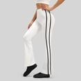 thumbnail image 2 of hoksml Womens Pull On High Waisted Flared Leggings Stretchy Side Stripe Yoga Pants for Workout Casual Multiple Colors, 2 of 6