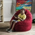 thumbnail image 5 of Jaxx Cocoon Kids Bean Bag with Protective Inner-Liner, Cherry (Set of 1), 5 of 5