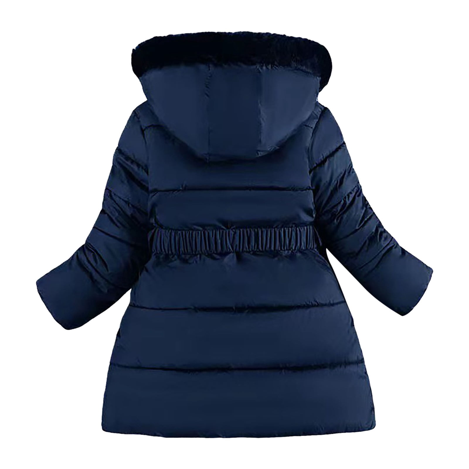 Gubotare Girls Winter Jackets Girls Winter Coat Packable Lightweight Hooded Puffer Jacket Size 6-7 (Navy,6-7 Years)