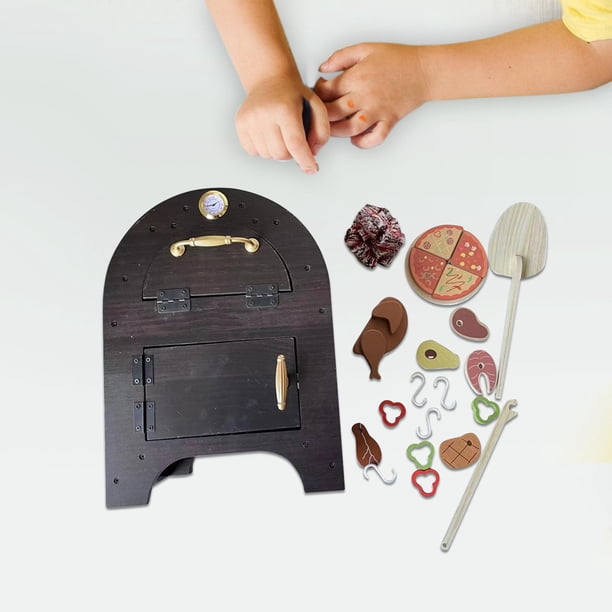 Parrilla para niños, horno pequeño, cocina de juego, simulación de juguete para niños, juego de cocina para barbacoa al aire libre para niños y niñas