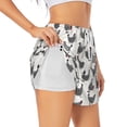 thumbnail image 3 of Lsque Funny Chicken Printed Women's Running Shorts with Liner Pockets,Elastic Quick Dry Workout Athletic Gym Yoga Shorts,Womens High Waist Shorts-Small, 3 of 9