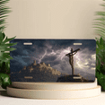 thumbnail image 4 of 1 Pcs 2D Flat License Plate Covers & Frames, Crucifixion Scene For Decorative Front, Waterproof For Decoration Aluminum License Plate Covers & Frames Cover For Men Women, 12" X 6", 4 of 6