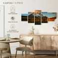thumbnail image 4 of Elephant Stock Banff Mountain Sunset Wall Art - Horizontal Multi Panel Canvas - Living Room Wall Decor - Nature Multi Panel - Blue And Green Decor - 55" x 24", 4 of 4