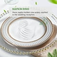 thumbnail image 3 of Silver Napkin Rings Set of 12 Hollow Out Napkin Rings Holder for Christmas Everyday Holiday Party, 3 of 8