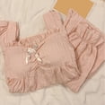 thumbnail image 5 of HAiming 2 Piece Womens Pajama Sets Long Sleeve Smocked Casual Shirts Comfy Pants Lounge Sets Fall Winter Sleepwear, 5 of 8