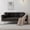 Black, variant on LJAN Modern 70" Velvet Sofa Bed Futon,Convertible Sleeper Couch with Adjustable Backrest, Split Back Loveseat with Golden Chrome Legs & 2 Pillows for Small Spaces,Living Room, Apartment