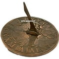 thumbnail image 3 of Decorative Flower Garden Sundial 8" Solid Brass with Verdigris Highlights, Birthday Gift Sundial - Home & Outdoor Decor$$Home Decor, Kitchen, & Other, 3 of 5