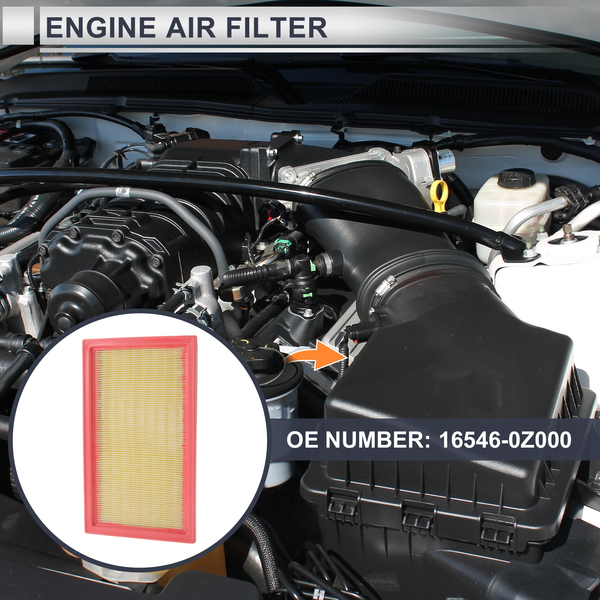 Unique Bargains Engine Air Filter No.16546V0100 for Nissan Quest 3.5L 2004-2017