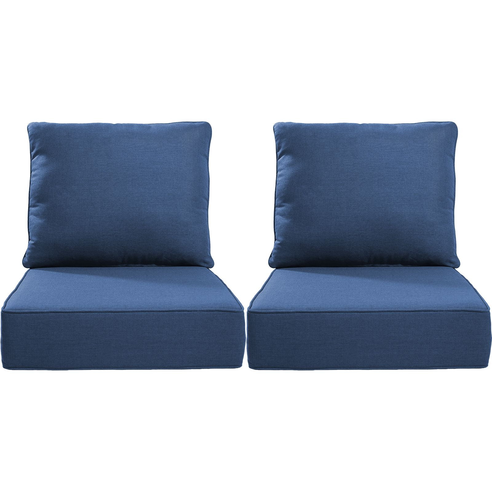 Opohoro Outdoor Deep Seat Cushion Set, 24"x24"x6", Water Resistant & UV Resistant Comfortable Furniture Cushions for Patio Chair, Sofa, Loveseat