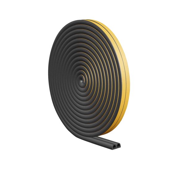 WHEANG Door Stoppers Door and Window Sound Insulation Strip D-Type Anti-Collision Strip Self-Adhesive One Size Black